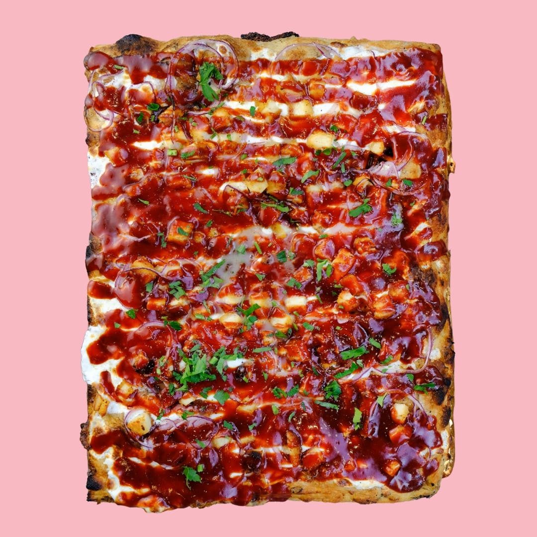 Chicken BBQ Pizza.
